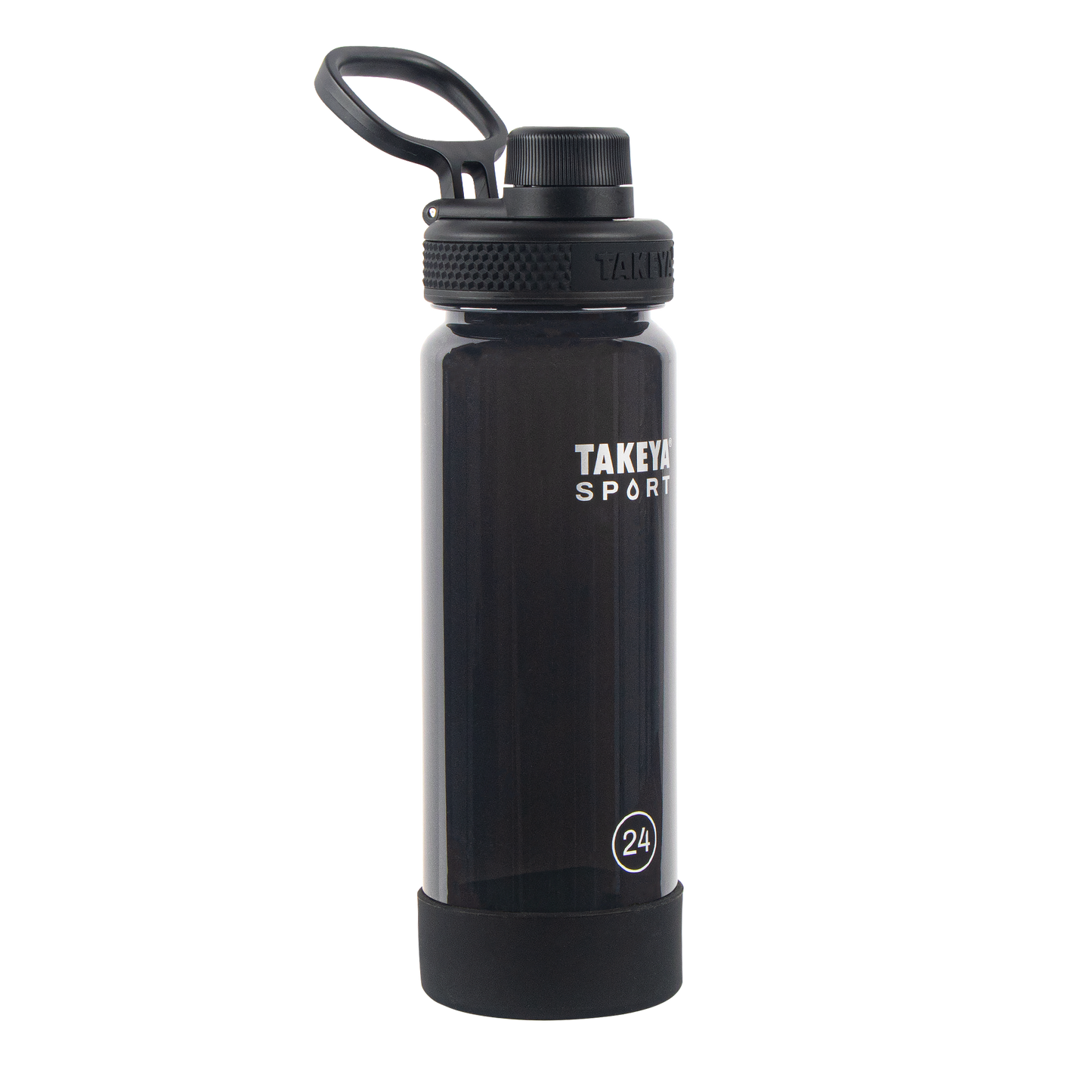 tritan-sport-water-bottle-with-spout-lid-f2 51664-TKS-Tritan-Spout-24-GrandSlamBlack-frontangle.png