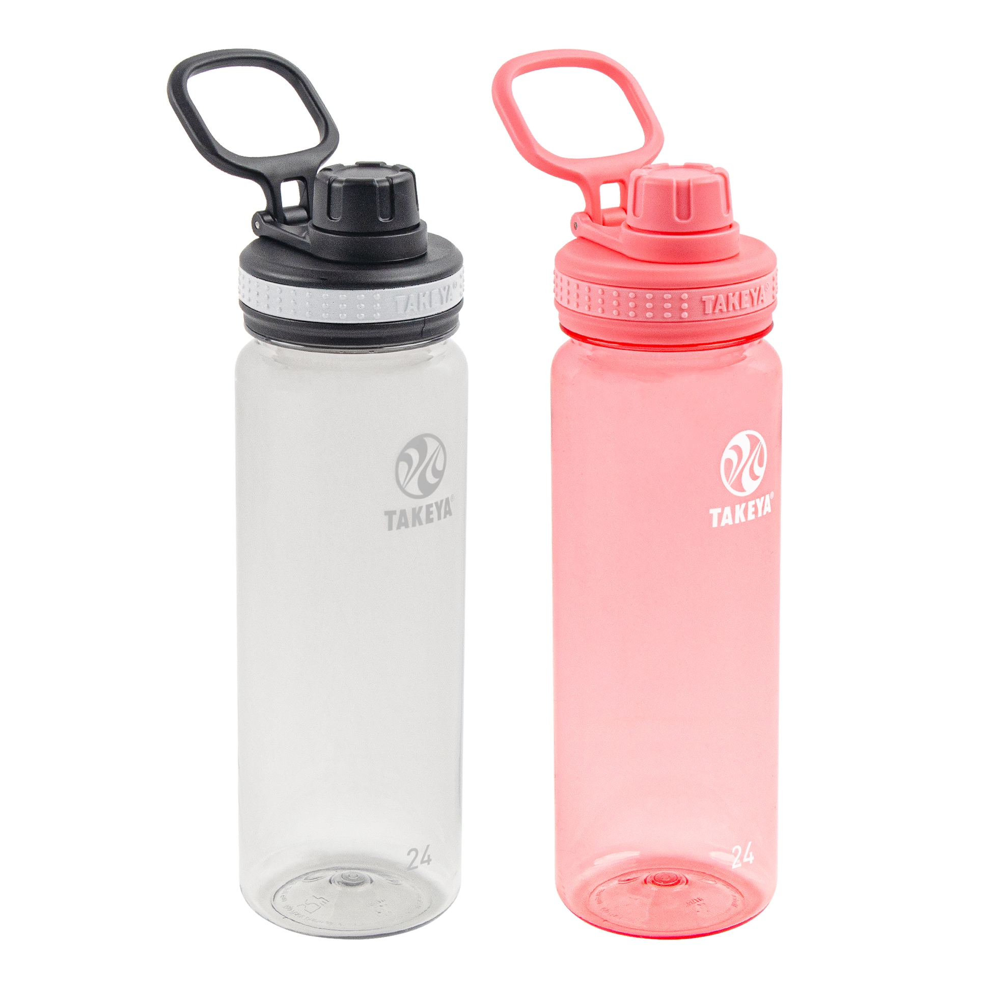 tritan-water-bottle-bundle-with-spout-lid-2-pack-a6 51689-Tritan-Spout-24-2pk-Clear-FlutterPink-angle_2e2a67e8-7240-4517-90e1-85605eacf4b2.png