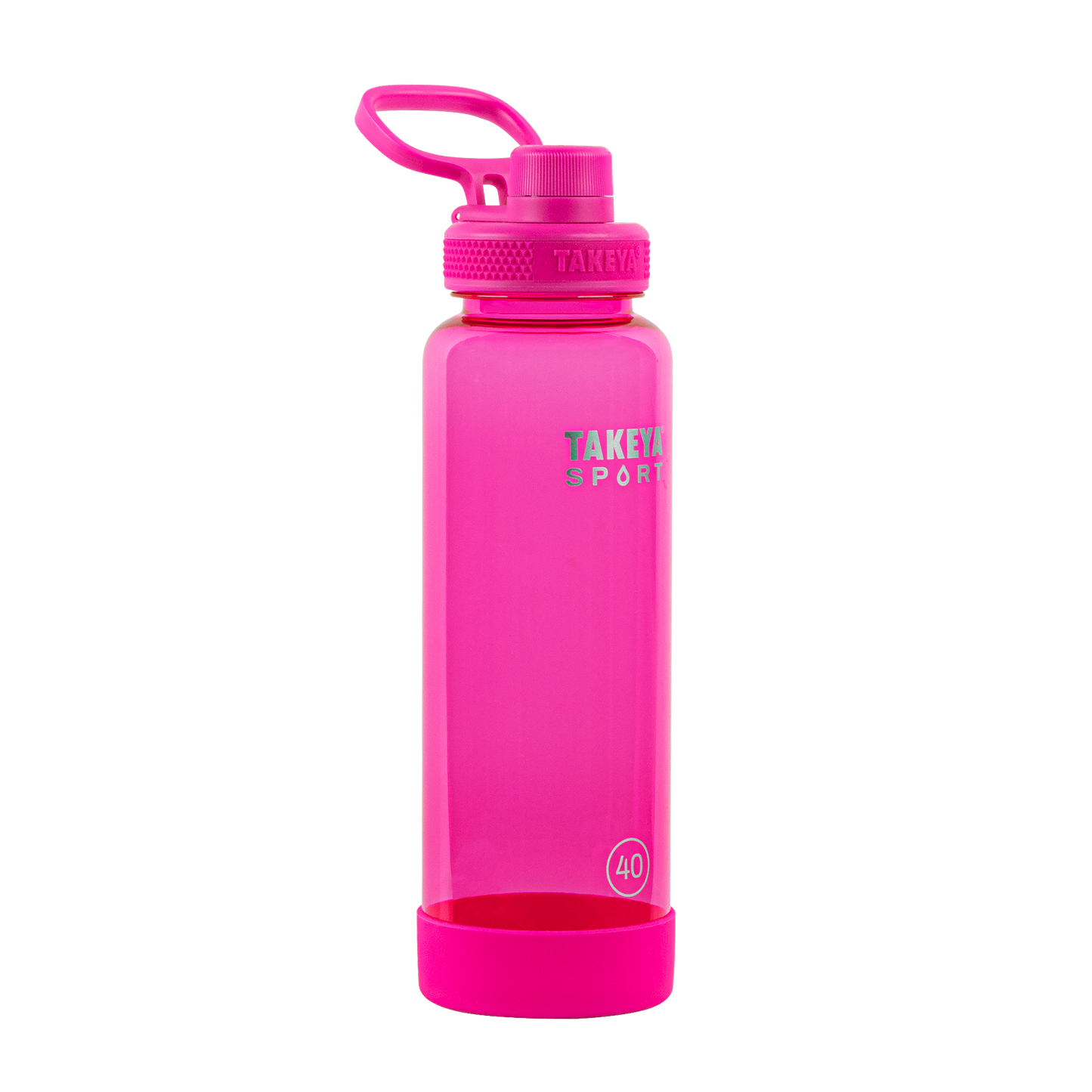 tritan-sport-water-bottle-with-spout-lid-f2 52030-TKS-Tritan-Spout-40-PinkSweep-frontangle.png